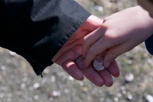 A child and a grownup…but which is which?