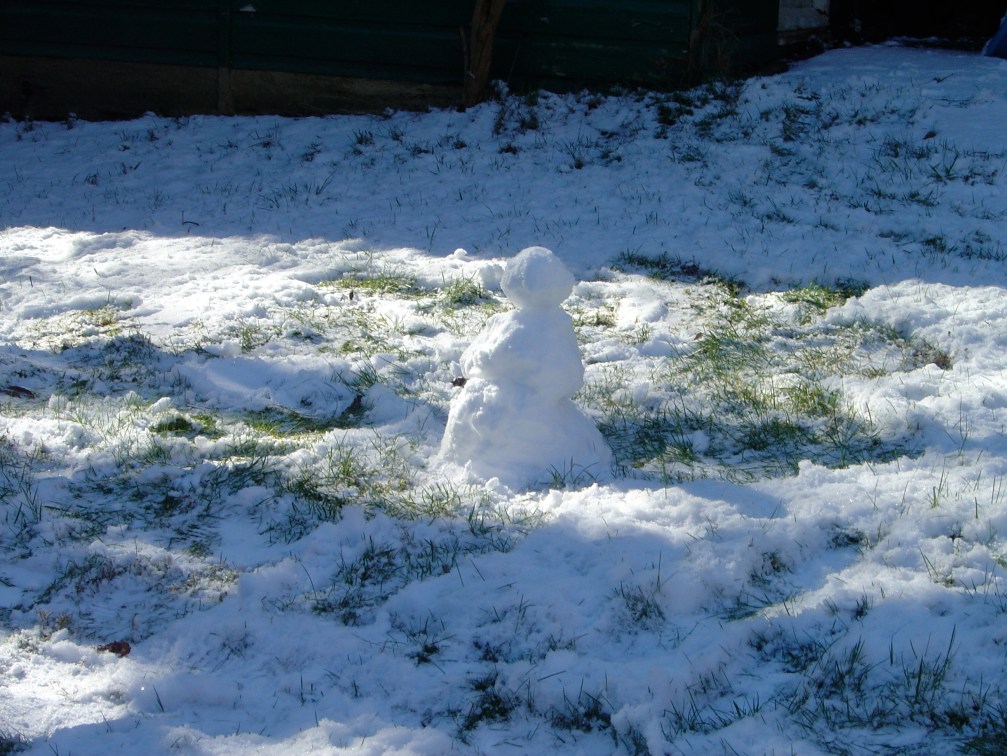 Aww…the itty-bitty snowman.