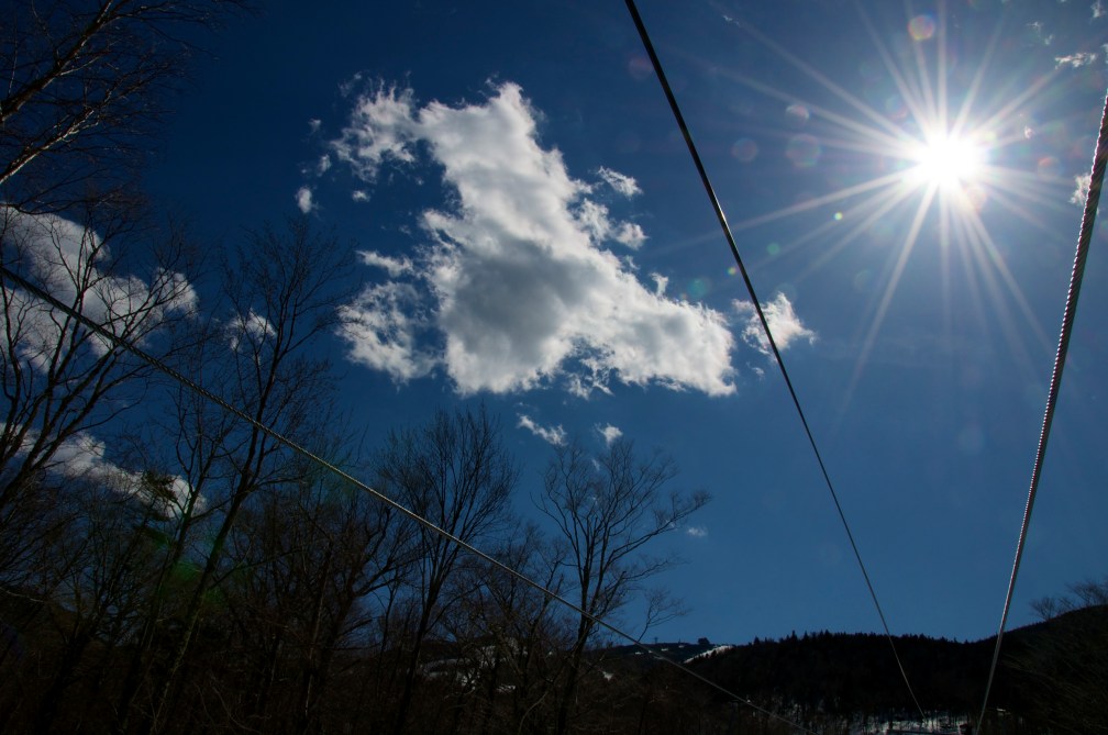 The crystal clarity of a New Hampshire winter sky.