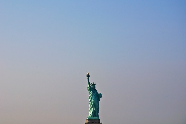 Standing tall, with solitary dignity and majesty.