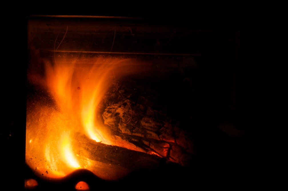 My own roaring fire.