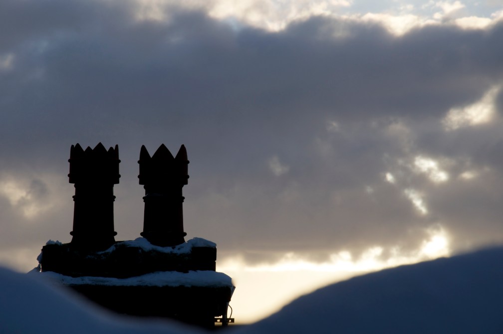 Winter chimneys.